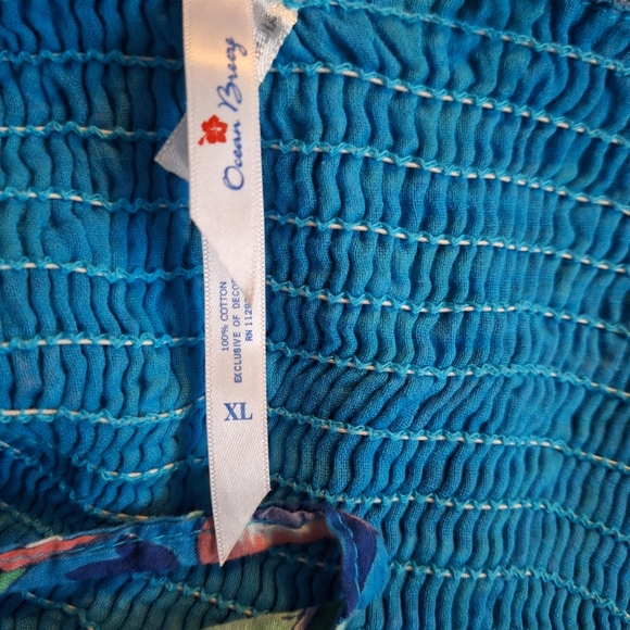 Blue Floral Sleeveless Dress - Picture 5 of 5